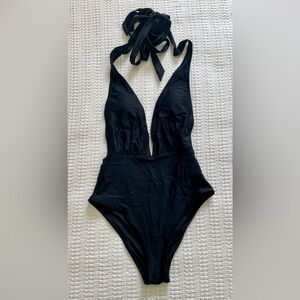 Black Wraparound Swimsuit